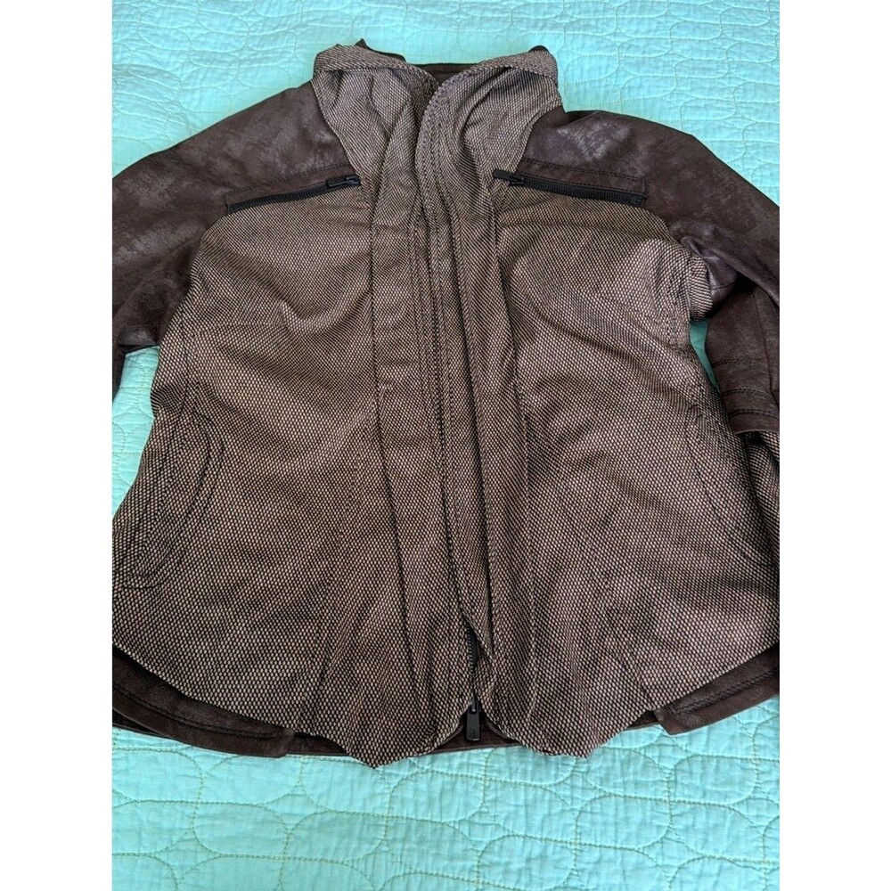 Beate Heymann Streetcouture Jacket Brown Faux Leather Bronze US 8 EU 38